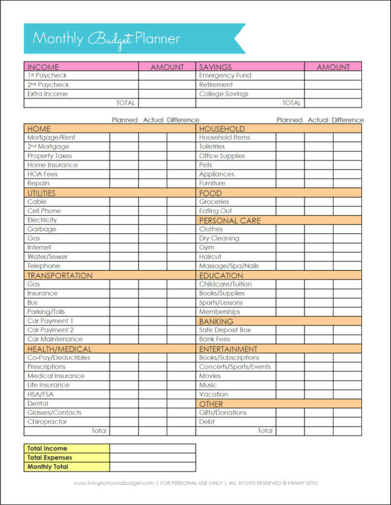 Budget Worksheet Answer Key A Worksheet Blog