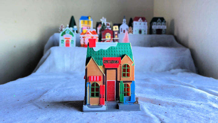 Image: Ski lodge Christmas village house