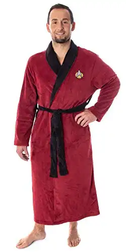 INTIMO Star Trek The Next Generation Picard Costume Adult Fleece Plush Robe Bathrobe