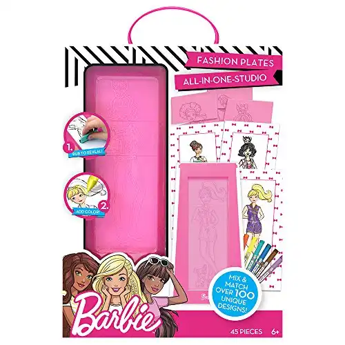 Barbie Fashion Plates All in One Studio Sketch Design Activity Set Fashion Design Kit