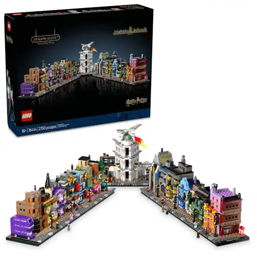 LEGO Harry Potter Diagon Alley Wizarding Shops Building Set for Adults -