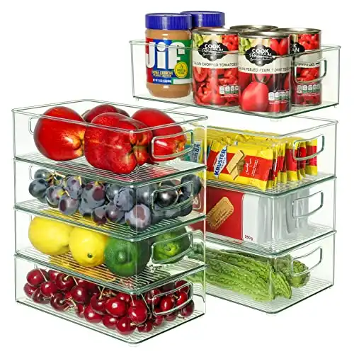 Set Of 8 Refrigerator Organizer Bins